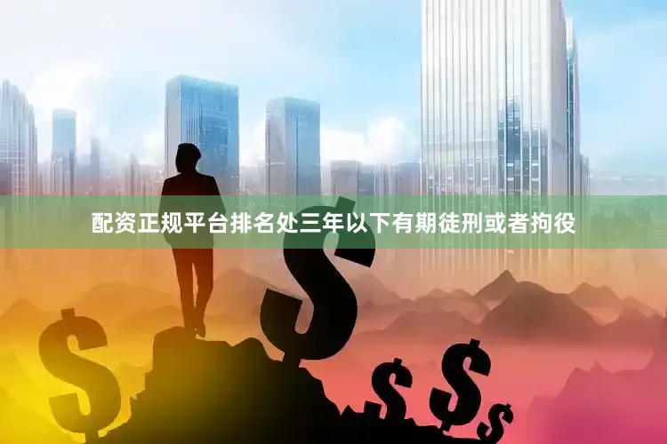 配资正规平台排名处三年以下有期徒刑或者拘役