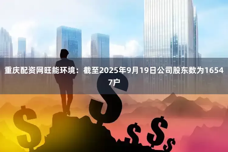 重庆配资网旺能环境：截至2025年9月19日公司股东数为16547户